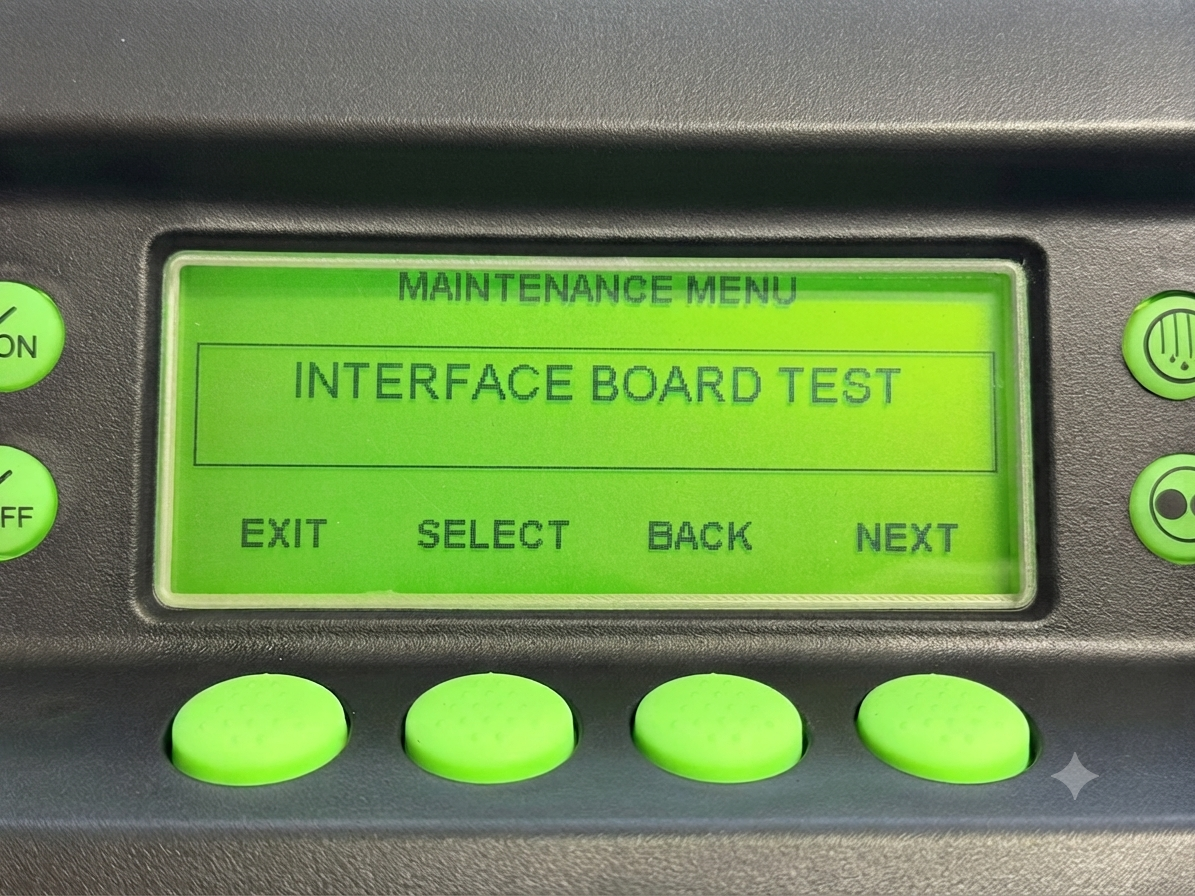 Display de controlador Kingtec — interface board test